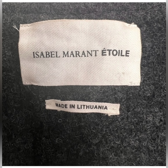 NWOT Isabel Marant Etoile Clifford Double Breasted Pea Coat Size 34 - Picture 5 of 8